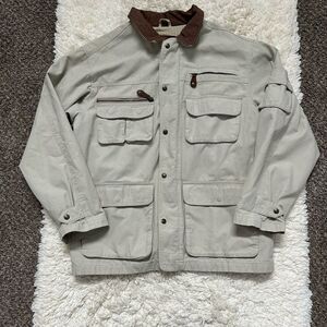Eddie Bauer Beige Outdoor Chore Barn Coat Men’s Size Large